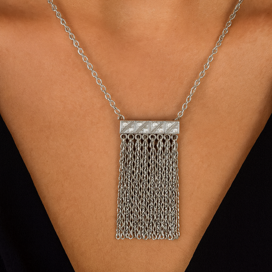Collier acier 'Carmen' blanc