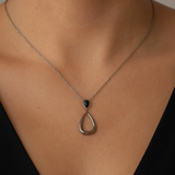 Collier Pendentif Goutte Élégant en Acier Inoxydable Collier Pendentif Goutte Élégant en Acier Inoxydable