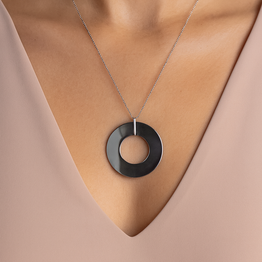 Collier Cercle Minimaliste en Acier Inoxydable