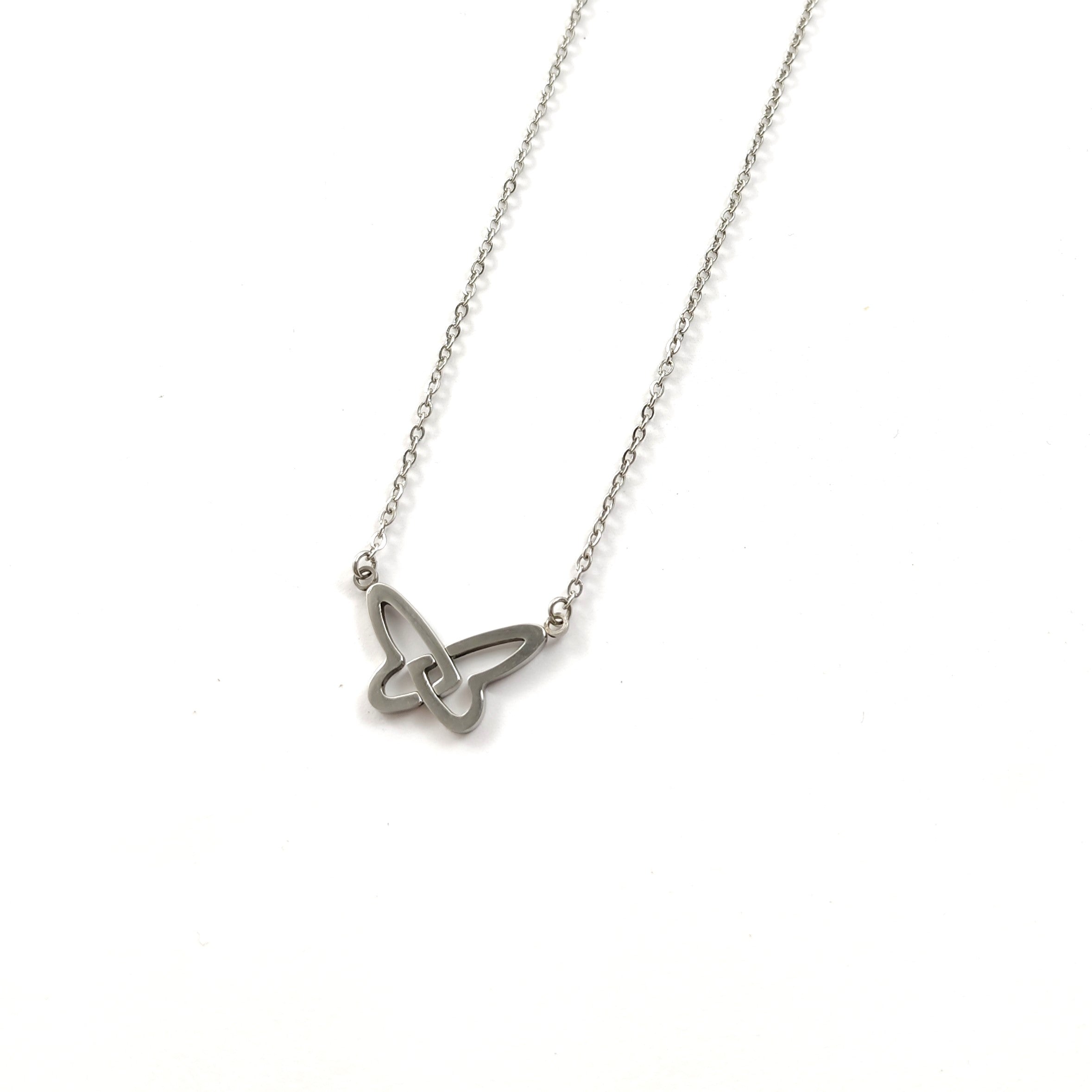 Collier Papillon Minimaliste en Acier Inoxydable Collier Papillon Minimaliste en Acier Inoxydable