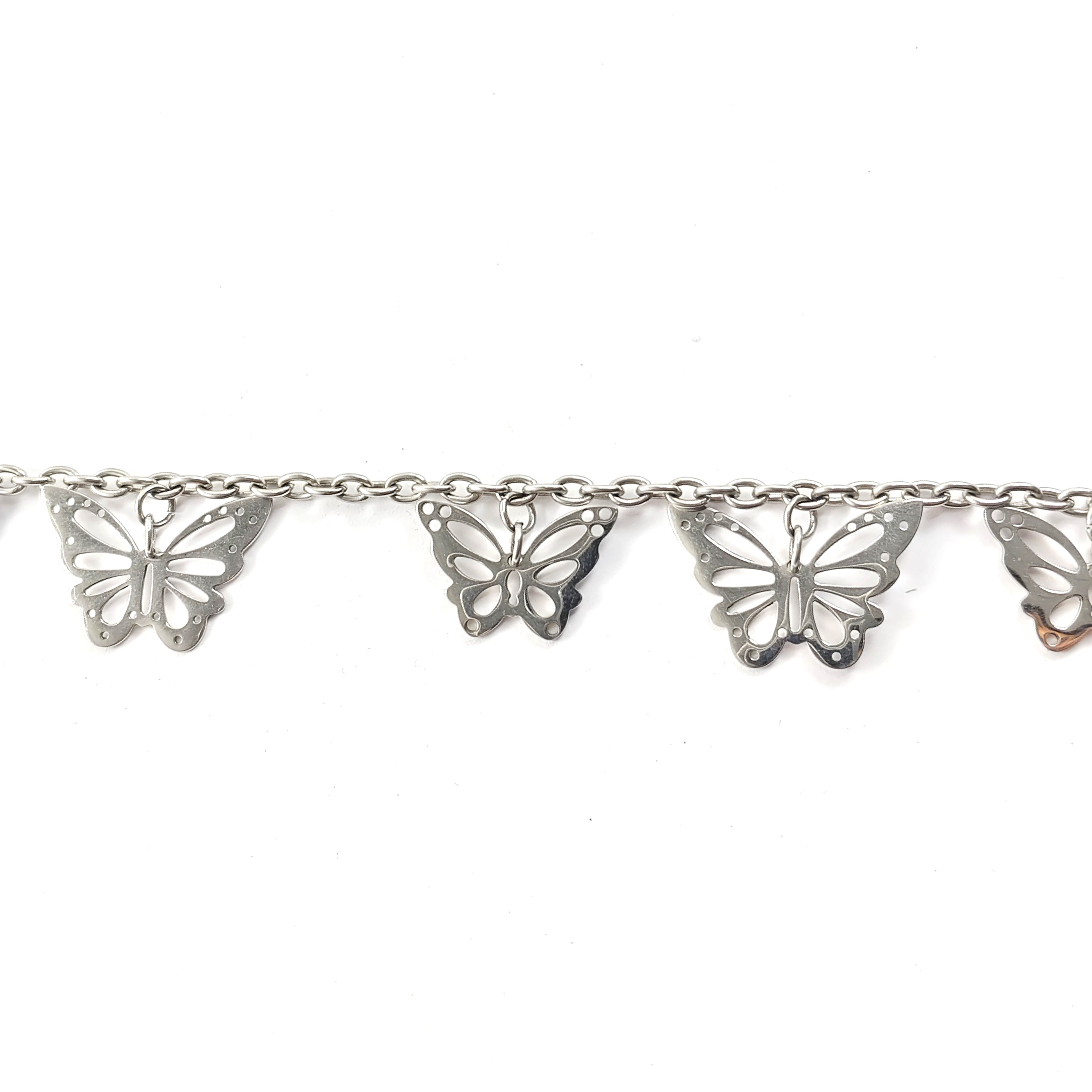 Gourmette Papillons en Acier Inoxydable Gourmette Papillons en Acier Inoxydable