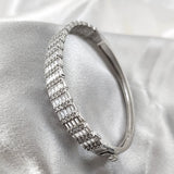 Bracelet en Argent – Éclat Intemporel à Maillons Sertis Bracelet en Argent – Éclat Intemporel à Maillons Sertis
