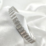 Bracelet en Argent – Éclat Intemporel à Maillons Sertis Bracelet en Argent – Éclat Intemporel à Maillons Sertis