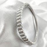 Bracelet en Argent – Éclat Intemporel à Maillons Sertis Bracelet en Argent – Éclat Intemporel à Maillons Sertis