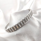 Bracelet en Argent – Éclat Intemporel à Maillons Sertis Bracelet en Argent – Éclat Intemporel à Maillons Sertis