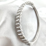 Bracelet en Argent – Éclat Intemporel à Maillons Sertis Bracelet en Argent – Éclat Intemporel à Maillons Sertis