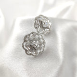 Boucles d’Oreilles Prestige Florale en Argent et Zircons Boucles d’Oreilles Prestige Florale en Argent et Zircons