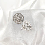 Boucles d’Oreilles Prestige Florale en Argent et Zircons Boucles d’Oreilles Prestige Florale en Argent et Zircons