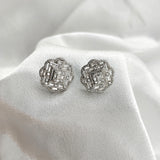 Boucles d’Oreilles Prestige Florale en Argent et Zircons Boucles d’Oreilles Prestige Florale en Argent et Zircons