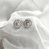 Boucles d’Oreilles Prestige Florale en Argent et Zircons Boucles d’Oreilles Prestige Florale en Argent et Zircons
