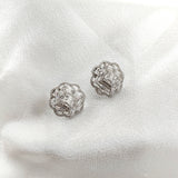 Boucles d’Oreilles Prestige Florale en Argent et Zircons Boucles d’Oreilles Prestige Florale en Argent et Zircons