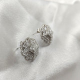 Boucles d’Oreilles Prestige Florale en Argent et Zircons Boucles d’Oreilles Prestige Florale en Argent et Zircons