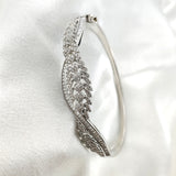 Bracelet Luxe Raffiné – Feuilles Étincelantes en Argent Bracelet Luxe Raffiné – Feuilles Étincelantes en Argent