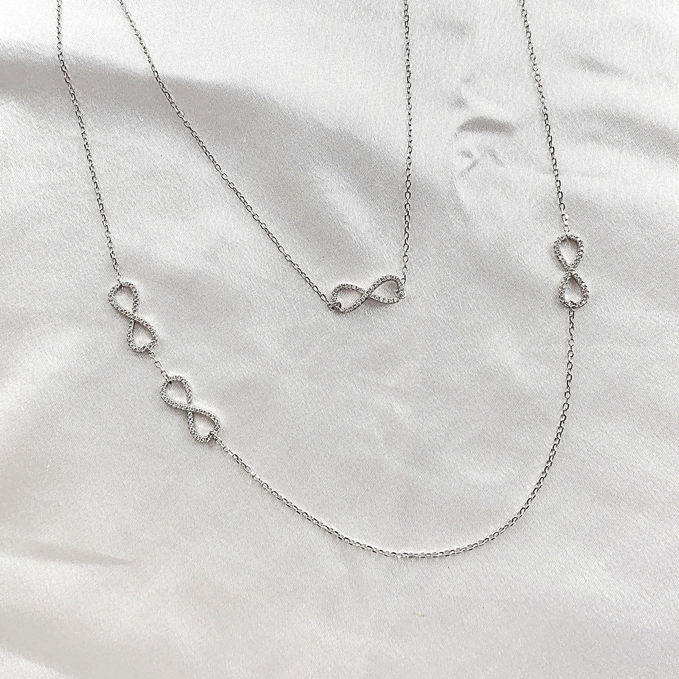 Chaîne en Argent – Motif Infini Sertis Chaîne en Argent – Motif Infini Sertis