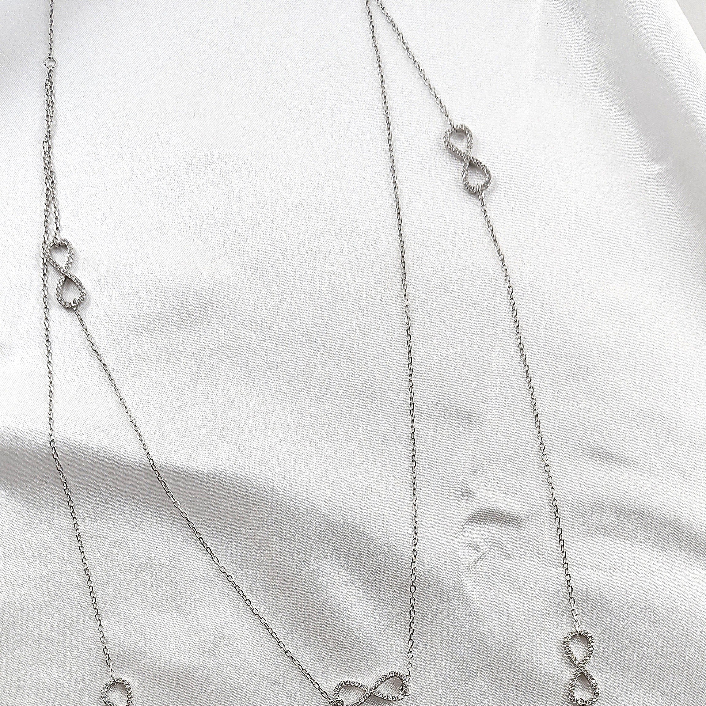 Chaîne en Argent – Motif Infini Sertis Chaîne en Argent – Motif Infini Sertis