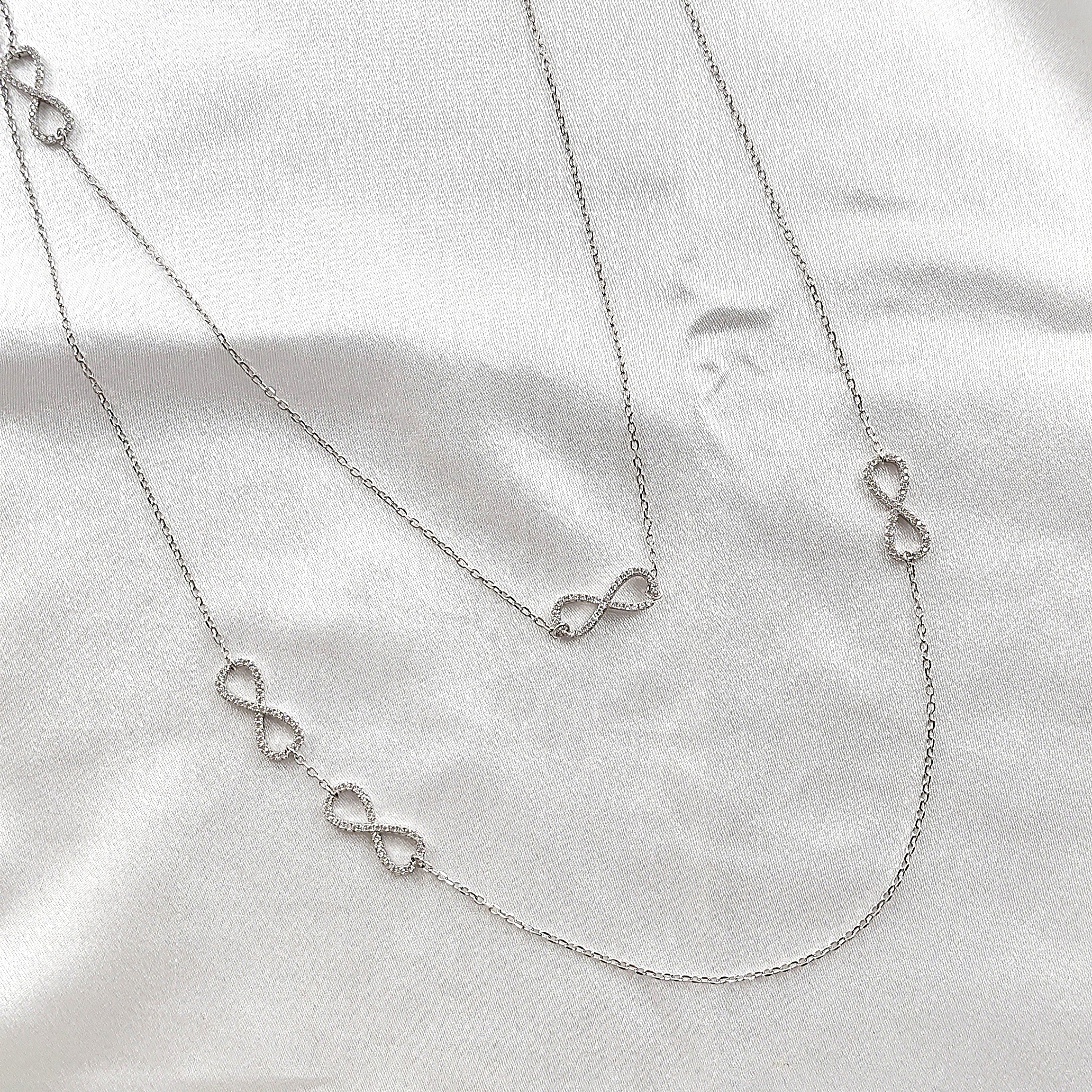 Chaîne en Argent – Motif Infini Sertis Chaîne en Argent – Motif Infini Sertis