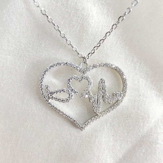 Collier “Cœur Battement d’Amour” en Argent