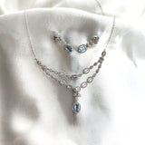 Parure Royale en Argent avec Pierres Bleues Parure Royale en Argent avec Pierres Bleues
