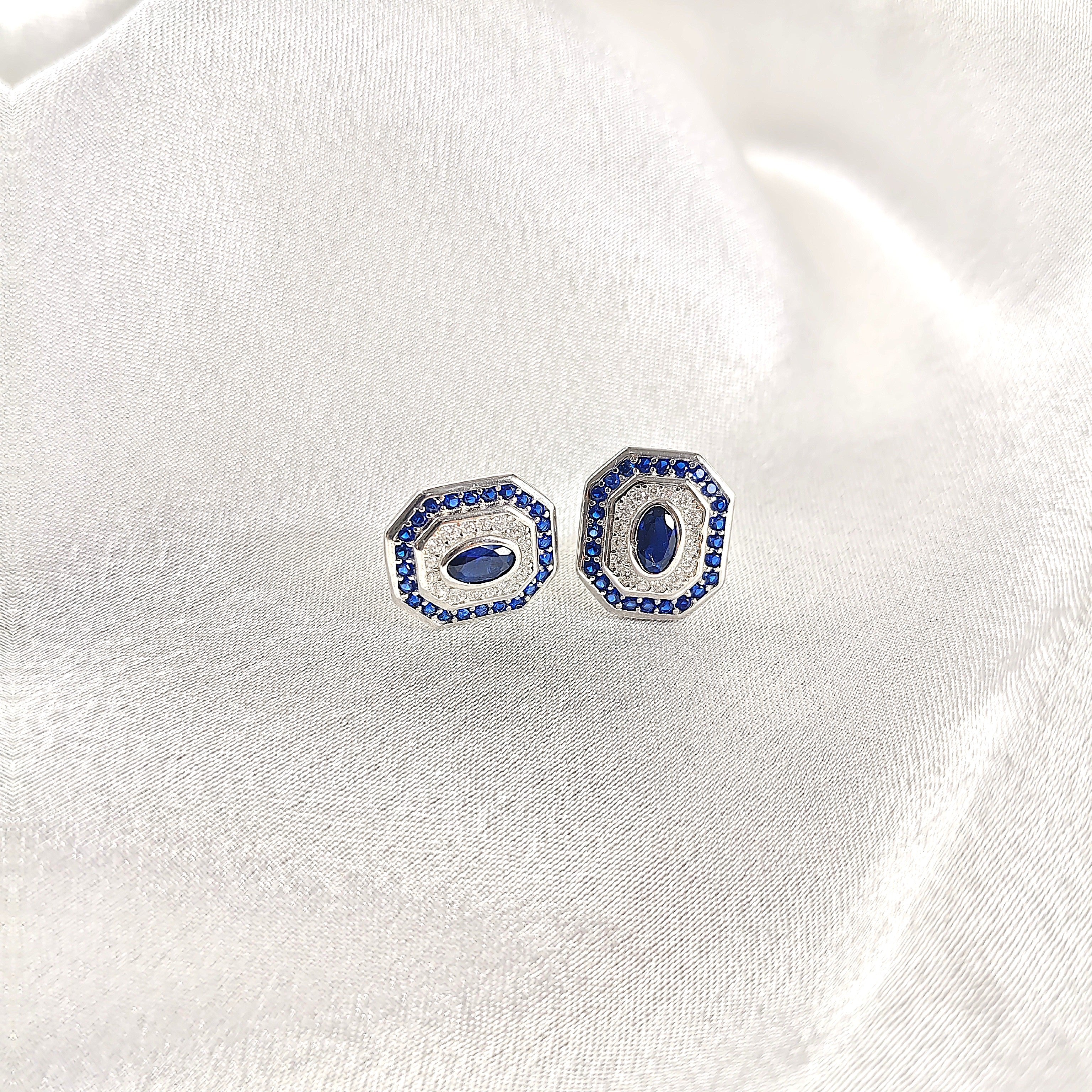 Boucles d’Oreilles “Élégance Saphir” en Argent Boucles d’Oreilles “Élégance Saphir” en Argent