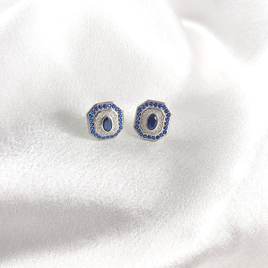 Boucles d’Oreilles “Élégance Saphir” en Argent