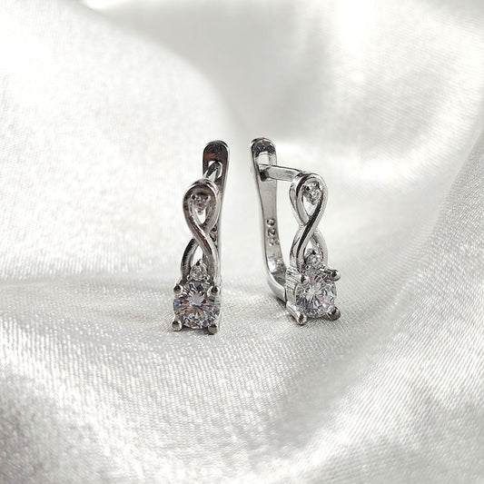 Boucles d’Oreilles “Élégance Infini” en Argent