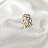 Bague “Élégance Entrelacée” en Plaqué Or Bague “Élégance Entrelacée” en Plaqué Or