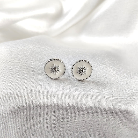 Boucles d’Oreilles “Étoile Émaillée” en Argent