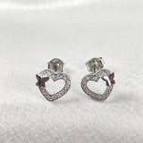 Boucles d’Oreilles “Cœur Papillon” en Argent Boucles d’Oreilles “Cœur Papillon” en Argent