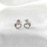 Boucles d’Oreilles “Cœur Papillon” en Argent Boucles d’Oreilles “Cœur Papillon” en Argent