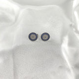 Boucles d’Oreilles “Œil Protecteur” en Argent et Oxydes Bleus Boucles d’Oreilles “Œil Protecteur” en Argent et Oxydes Bleus