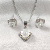Parure “Fleur de Nacre” en Argent Parure “Fleur de Nacre” en Argent