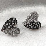 Boucles d’Oreilles “Cœur Scintillant” en Argent Boucles d’Oreilles “Cœur Scintillant” en Argent