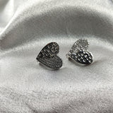 Boucles d’Oreilles “Cœur Scintillant” en Argent Boucles d’Oreilles “Cœur Scintillant” en Argent