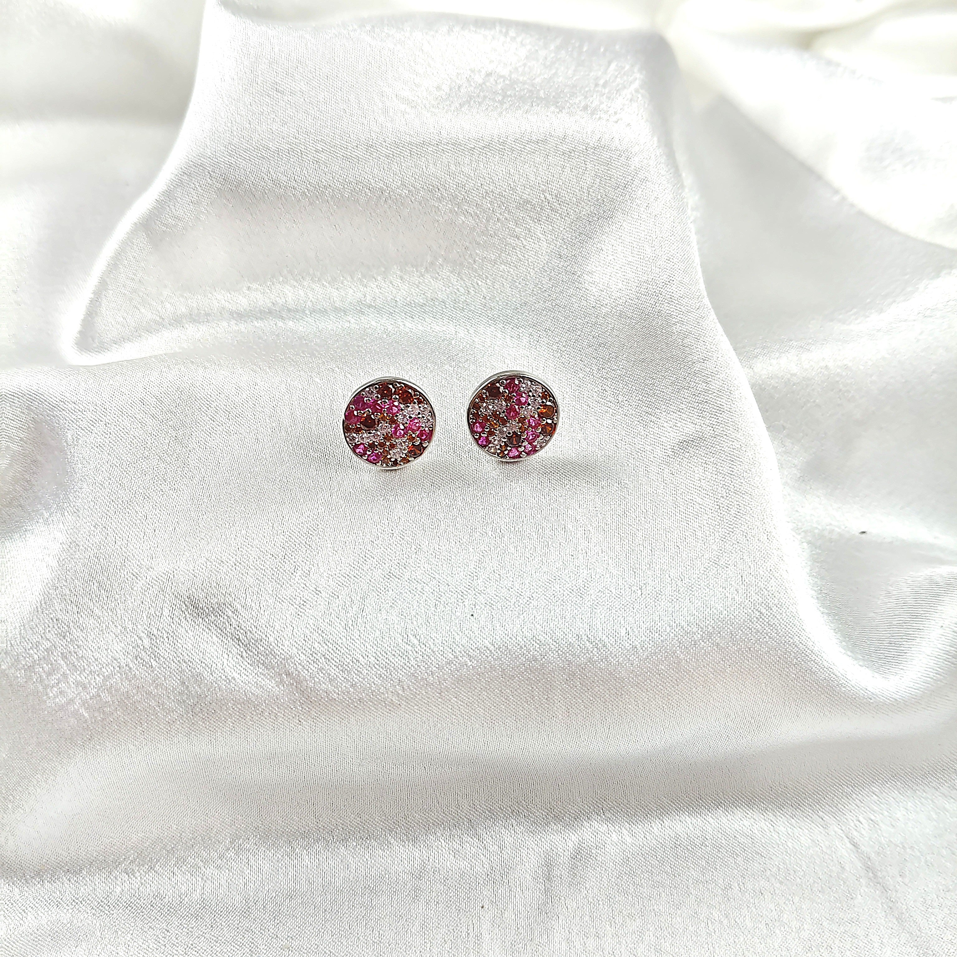 Boucles d’Oreilles “Éclats Colorés” en Argent Boucles d’Oreilles “Éclats Colorés” en Argent