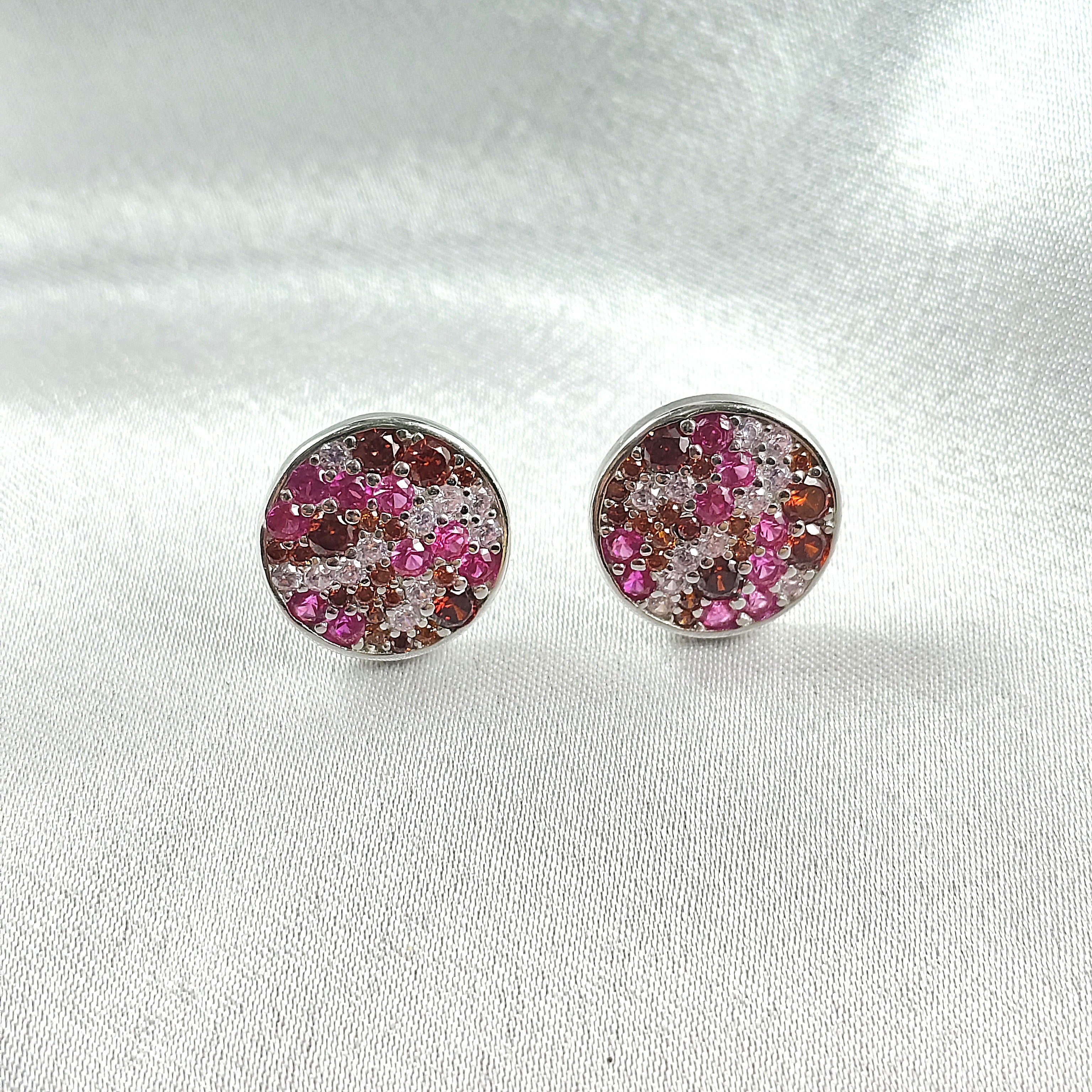 Boucles d’Oreilles “Éclats Colorés” en Argent Boucles d’Oreilles “Éclats Colorés” en Argent