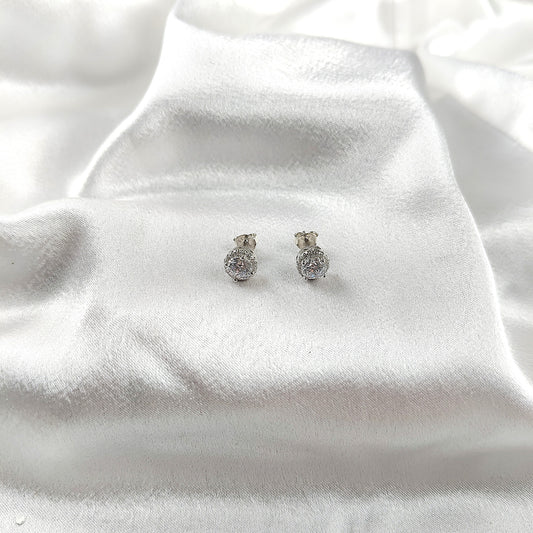 Boucles d’Oreilles “Halo Brillant” en Argent