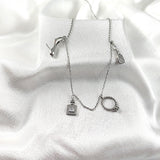 Chaîne en Argent avec Pendentifs Mode Glamour Chaîne en Argent avec Pendentifs Mode Glamour