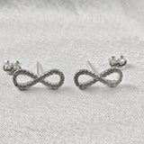 Boucles d’Oreilles Infini Pavées en Argent 925 Boucles d’Oreilles Infini Pavées en Argent 925