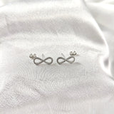 Boucles d’Oreilles Infini Pavées en Argent 925 Boucles d’Oreilles Infini Pavées en Argent 925