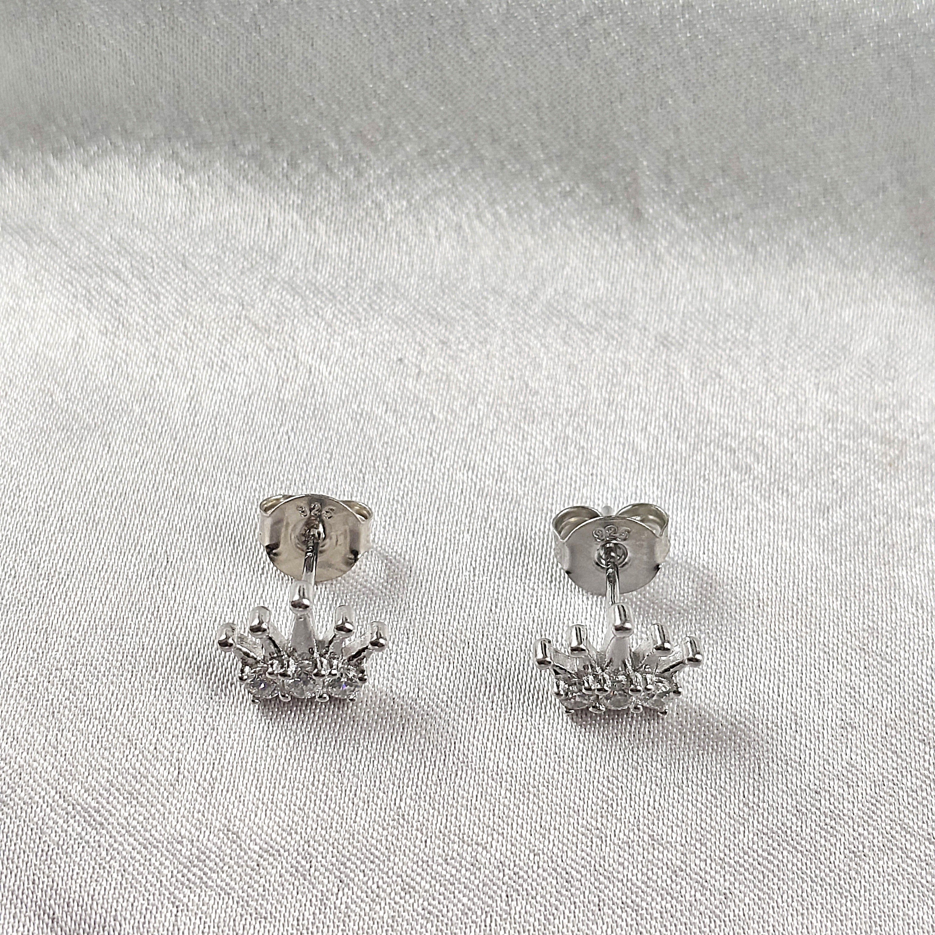 Boucles d’Oreilles Couronne en Argent 925 Boucles d’Oreilles Couronne en Argent 925