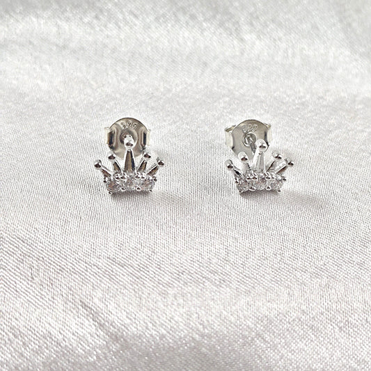 Boucles d’Oreilles Couronne en Argent 925