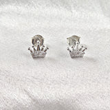 Boucles d’Oreilles Couronne en Argent 925 Boucles d’Oreilles Couronne en Argent 925