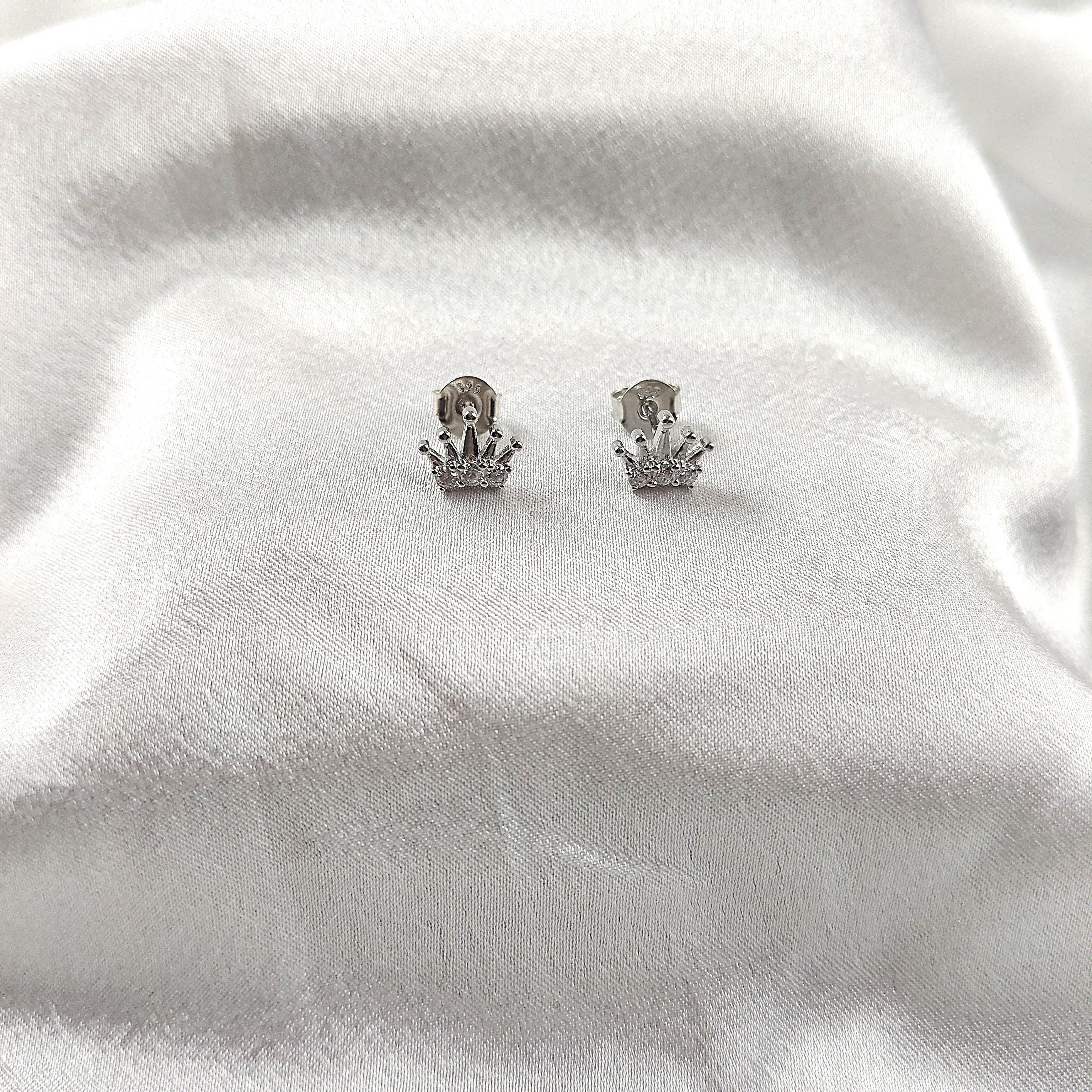 Boucles d’Oreilles Couronne en Argent 925 Boucles d’Oreilles Couronne en Argent 925
