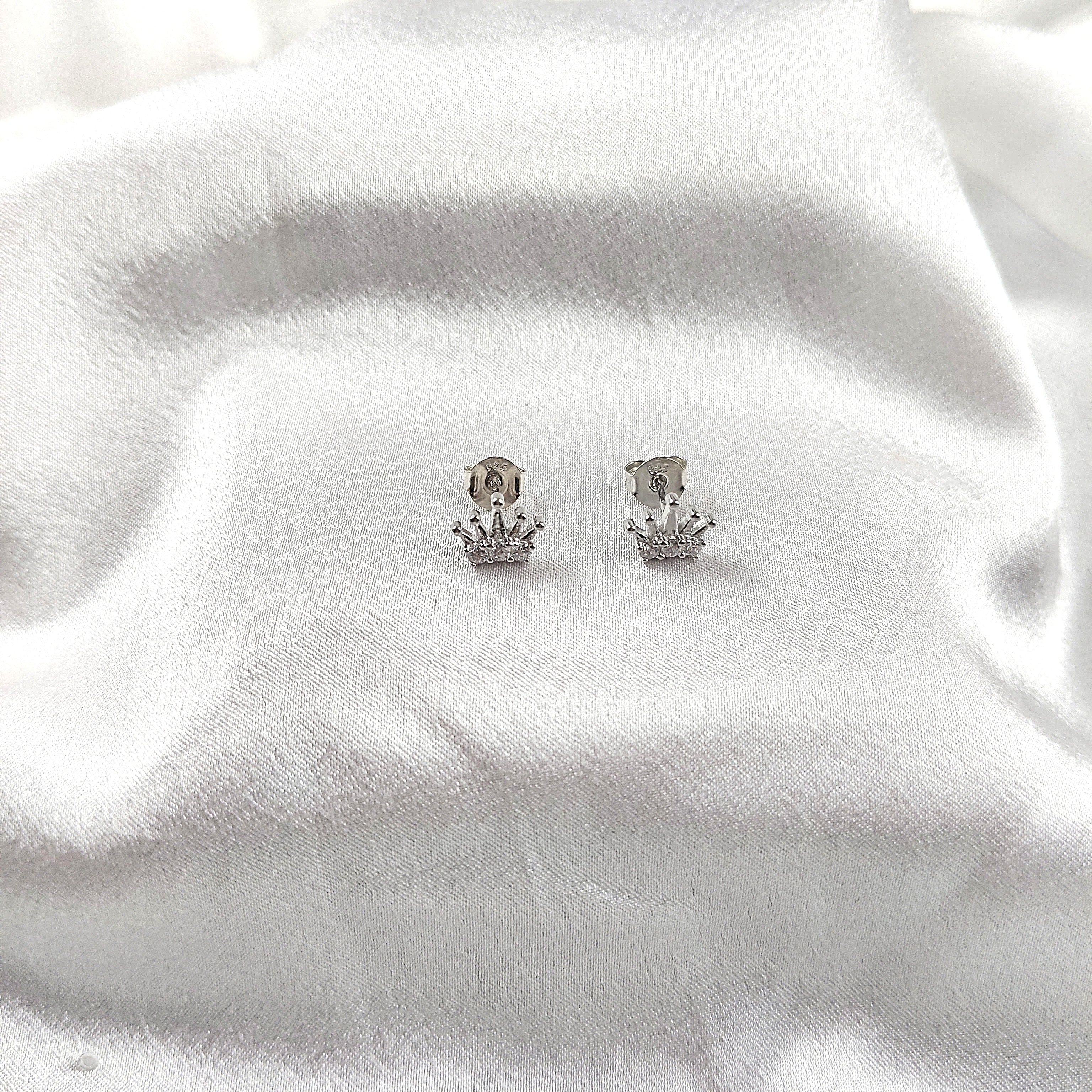 Boucles d’Oreilles Couronne en Argent 925 Boucles d’Oreilles Couronne en Argent 925