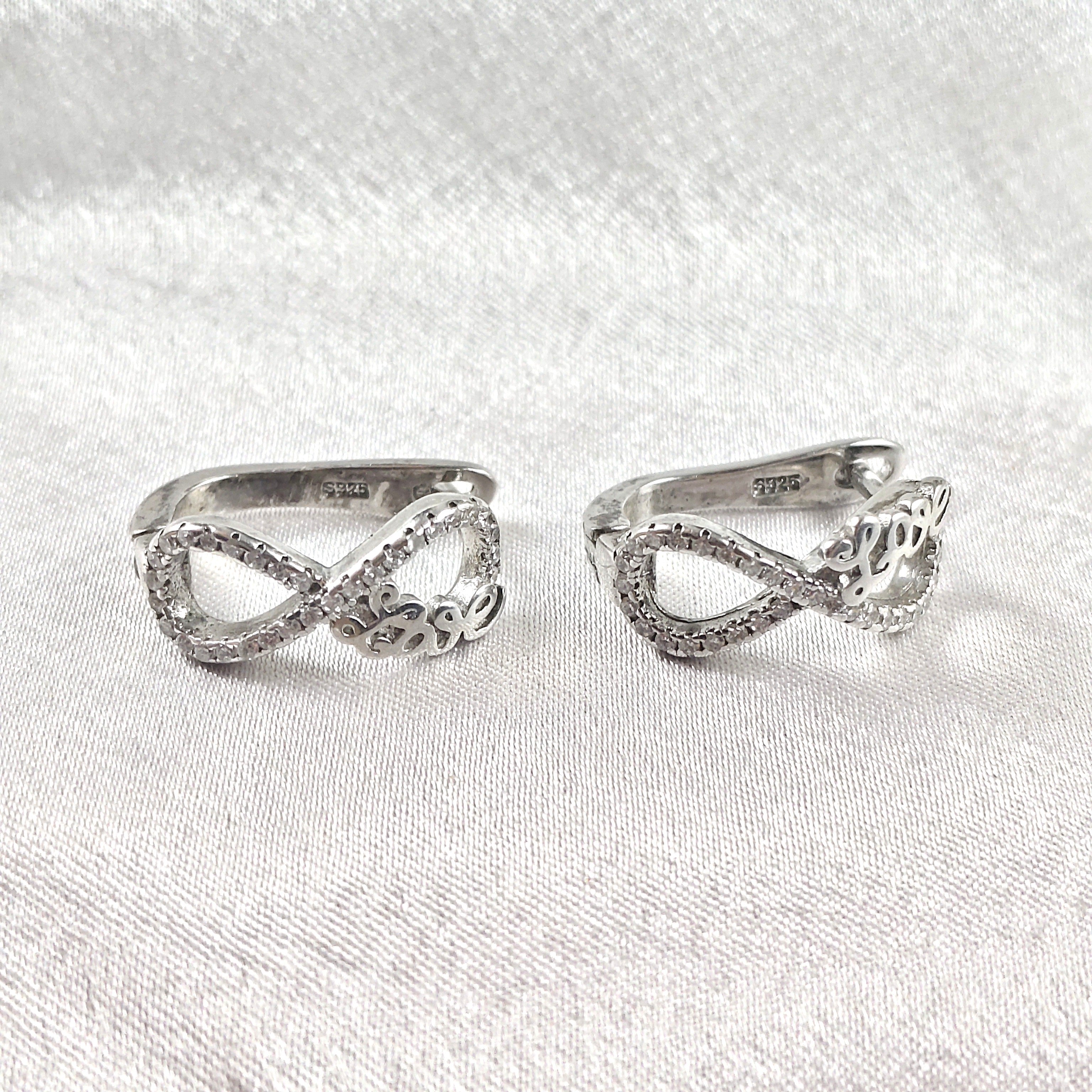 Boucles d’Oreilles Infini "Love" en Argent 925 Boucles d’Oreilles Infini "Love" en Argent 925