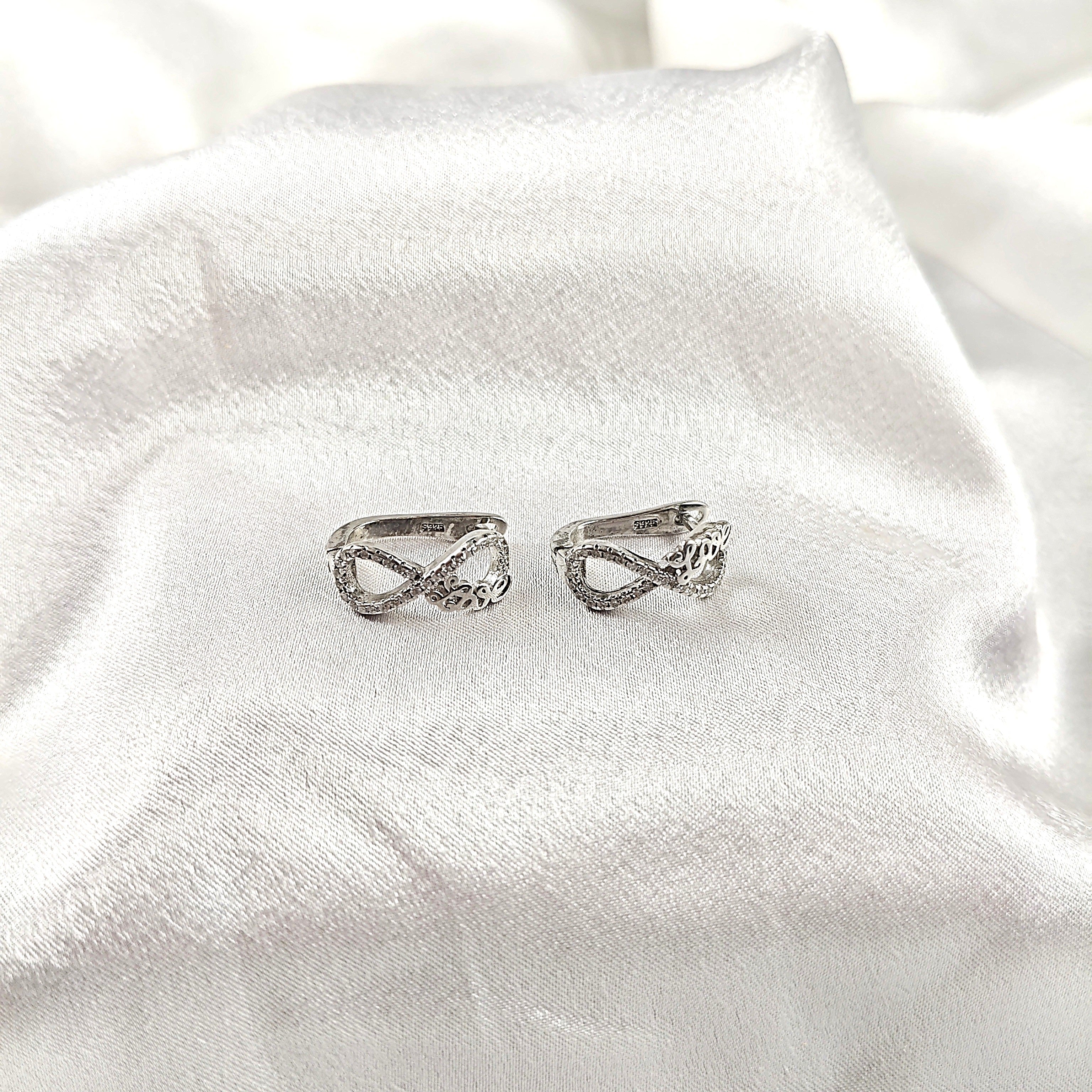 Boucles d’Oreilles Infini "Love" en Argent 925 Boucles d’Oreilles Infini "Love" en Argent 925