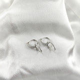 Boucles d’Oreilles Créoles Modernes en Argent 925 Boucles d’Oreilles Créoles Modernes en Argent 925