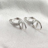 Boucles d’Oreilles Créoles Modernes en Argent 925 Boucles d’Oreilles Créoles Modernes en Argent 925