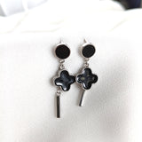 Boucles d’Oreilles Trèfle Élégant en Argent Boucles d’Oreilles Trèfle Élégant en Argent