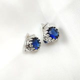 Boucles d’Oreilles en Argent 925 avec Pierre Bleue Royale Boucles d’Oreilles en Argent 925 avec Pierre Bleue Royale